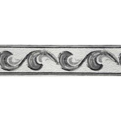 Galon, Vinyle Expansé Adhésive Arabesque, L.3.5 Cm X L.10 M, Gris