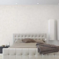 Papier Peint Intissé Uni Wood Glitter écru