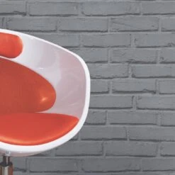 Papier Peint Papier Brique Loft Argent