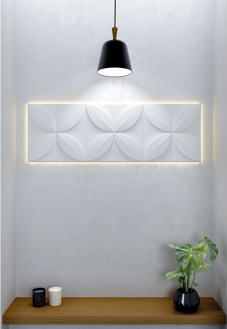 Panneau Mural 3D Flower, L.38 X L.113.5 Cm, ARSTYL