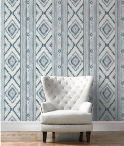 Papier Peint Adhésif Ethnique Bleu