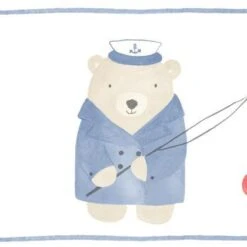 Frise Intissé Little World Ours X L.5 M, Bleu / Beige