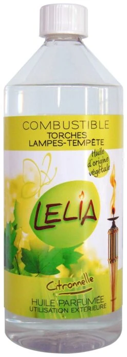 Huile à La Citronnelle Pour Torche Et Lampe à Huile Léila Siam, 1l