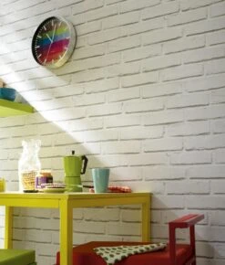 Papier Peint Blanc Brique Loft