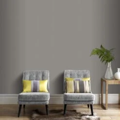 Papier Peint Vinyle Faux-uni Gris Foncé