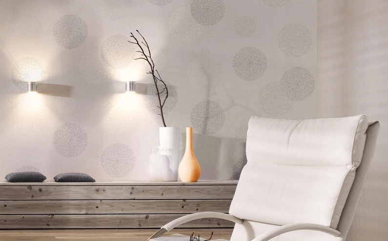 Papier Peint Vinyle Expansé Spot Bulles Gris 1 Papier Peint Vinyle Expansé Spot Bulles Gris