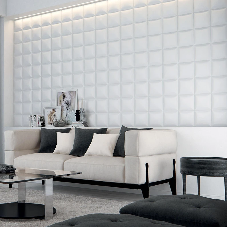 Panneau Mural 3D Square, L.38 X L.113.5 Cm, ARSTYL