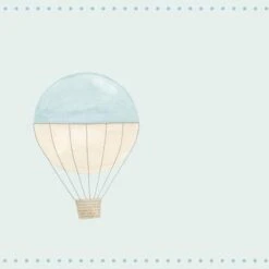 Frise Intissé My Little World Montgolfière, L.11.7 Cm X L.5 M, Bleu