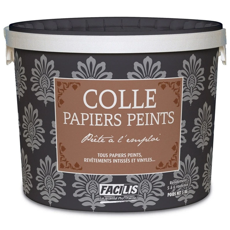 Colle Tous Papiers Peints Prête à L’emploi, 5 Kg 1 Colle Tous Papiers Peints Prête à L’emploi, 5 Kg
