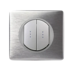 Legrand Céliane – Double Va Et Vient à Voyant Témoin – Ensemble Aluminium Complet