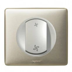 Legrand Céliane – Interrupteur VMC 2 Positions – Ensemble Titane Complet à Griffes