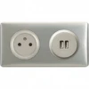 Legrand Céliane – Prise 2P+T + Prise Double USB – Ensemble Titane Complet