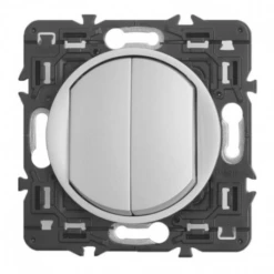 Legrand – Double Bouton Poussoir – Ensemble Titane à Composer