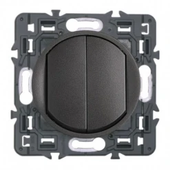 Legrand – Double Bouton Poussoir – Ensemble Graphite à Composer