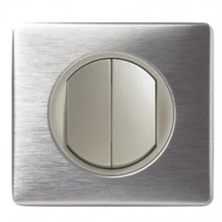 Legrand Céliane – Va Et Vient + Bouton Poussoir 6A – Ensemble Aluminium Complet à Griffes